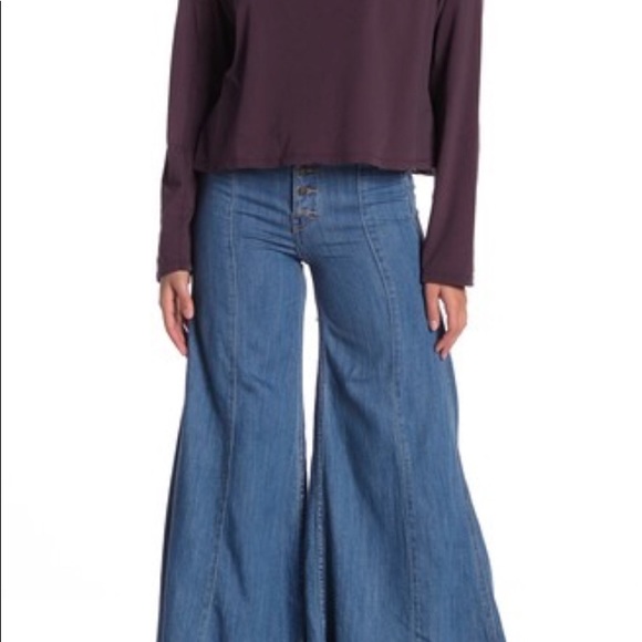 NWT FP Wide Leg Button Jean - Picture 5 of 7